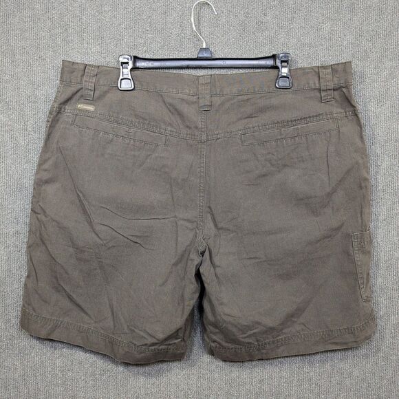 Columbia Shorts Mens 38x9 Brown Cotton Flat Front Pockets Hiking Lightweight - Picture 3 of 10